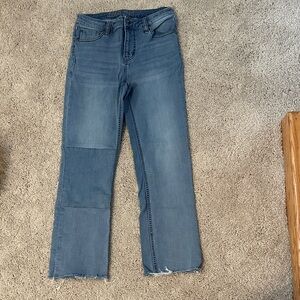 Cropped Light Wash Denim Jeans